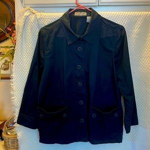 Liz Claiborne Navy blue cotton jacket